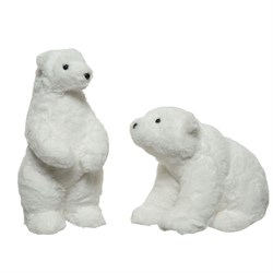 Белый медведь декоративный, 2 вида в ассортименте  20x17x38cm - sitting 30x20x23cm white L30-W20-H23 - фото 80585