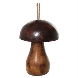 Гриб деревянный античный коричневый 8 см Дерево: Мангифера индика - фото 80767