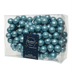 Гроздь стеклянных шаров на проволоке d2.0cм, 12шт по 12 шариков 144шт в уп., цвет: голубой рассвет - фото 80977