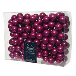 Гроздь стеклянных шаров на проволоке d2.5cм, 12шт по 12 шариков 144шт в уп., цвет: магнолия - фото 80981