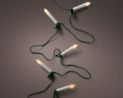 Гирлянда свечи LED, Outdoor, цвет:зеленый/классический теплый, 1160см-30L - фото 81137