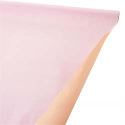 Бумага крафт белая двухсторонняя двухцветная 50г/м2, 0,72x10 м цвет:Персиковый-розовый - фото 81262