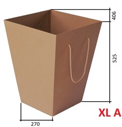 Коробка для цветов 270x406x525 XL/A крафт (10шт в уп) - фото 81597