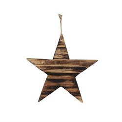Подвеска деревянная "Звезда" , коричневая - d30см - фото 82787