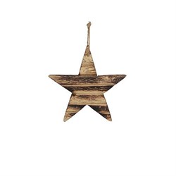 Подвеска деревянная "Звезда" , коричневая - d23см - фото 82789