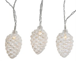 Светодиодная гирлянда для дома Ледяные Шишки 3.8 м 20 теплых белых LED ламп, прозрачный ПВХ - фото 83290