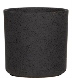Кашпо "Цилиндр"(керамика), H13 D13см, цв.Черный - фото 84653