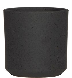 Кашпо "Цилиндр"(керамика), H15 D15см, цв.Черный - фото 84654