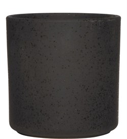 Кашпо "Цилиндр"(керамика), H17 D17см, цв.Черный - фото 84655