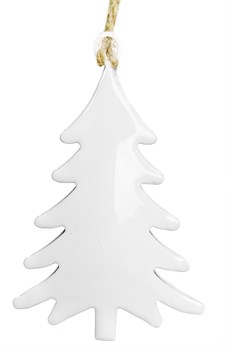 Подвеска металлическое дерево, покрытое белой эмалью, 10 см - фото 84823