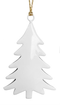 Подвеска металлическое дерево, покрытое белой эмалью, 12 см - фото 84824
