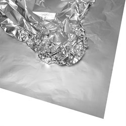 Упаковочная плёнка "Фольга", 10  листов в упаковке, 23 микрон,  50cmx58cm, цв. серебряный - фото 84971