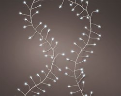Гирлянда микро LED compact lights 8 режимов двойной эффект outdoor, L.1200cm, серебро/холодный белый - фото 85858