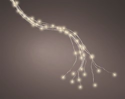 Гирлянда микро LED budget пучок lights steady outdoor, L.200cm, серебро/теплый белый - фото 85860