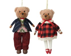 Игрушка подвеска медведь в жакете 2 вида в ассортименте, L.8cm x W.5cm x H.18cm - фото 85866