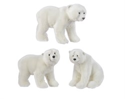 Белый медведь в ассортимете 3 вида L.14cm x W.10cm x H.16cm - фото 85868