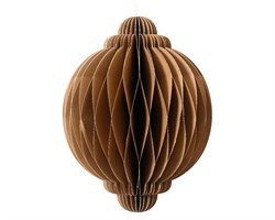 Подвеская луковица бумажная dia30cm x H.40cm цвет коричневый с окантовкой шампань - фото 85931