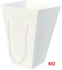 Коробка для цветов 150x250x370 M2, БЕЛАЯ (10шт в уп) - фото 86041