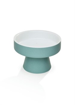 Ваза голубоя малая на низкой ноге  В7,5/Д11 - фото 86277