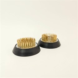 Кензан металлический круглый 46 мм, 2шт, низкий, с резинкой - фото 86286