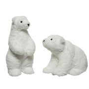 Белый медведь декоративный, 2 вида в ассортименте  20x17x38cm - sitting 30x20x23cm white L30-W20-H23
