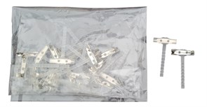 Пластиковый крепеж для бутоньерок 6,3 см, прозрачный (1шт)