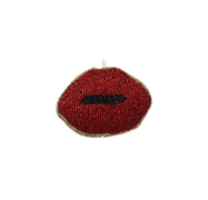 Ёлочное украшение Lips Бисер Красный 10.5cm