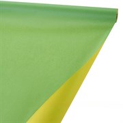 Бумага крафт белая двухсторонняя двухцветная 50г/м2, 0,72x10 м цвет:Желтый-Зеленый