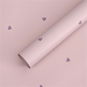 Матовая пленка "Love", 65 микрон 58смх10м, цвет пудра