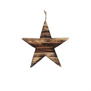 Подвеска деревянная "Звезда" , коричневая - d26см