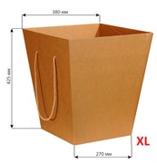 Коробка для цветов 270x380x425 XL крафт (10шт в уп)