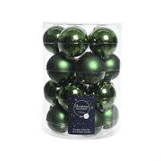 Набор шаров стеклянных  d6cм, (20 шт) эмаль/матовый, цвет: зеленый