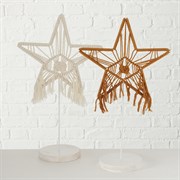 Звезда декоративная Lene на подставке H26 см из хлопчатобумажных материалов