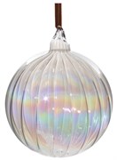 Стеклянный шар прозрачный радужный, 8 см