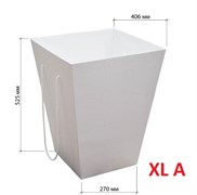 Коробка для цветов 270x406x525 XL/A, БЕЛАЯ (10шт в уп)