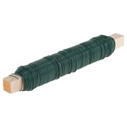 Проволока обмоточная на деревянном стержне, D0,5 ммx65 м, 100 гр, (6 500, D-0,05, Зеленый)