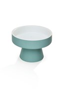 Ваза голубоя малая на низкой ноге  В7,5/Д11