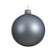 Стеклянный матовый елочный шар серое небо 15см - фото 80557