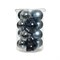 Коллекция стеклянных елочных шаров синее Ассорти mix 8см, 16 шт - фото 80581