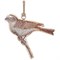 Птица 8 см металлический воробей - фото 80669