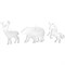 Подвеска акриловая прозрачная медведь-олень-единорог,  12-15 см, пластик - фото 80693