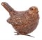 Птица стеклянная 10 см коричневого цвета, засахаренная с зажимом - фото 80787