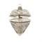 Подвеска "Сердце" античная,L4-W7-H8см, стекло, серебряная - фото 80970