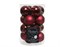 Набор стеклянных шаров d3.5см, 16шт, цвет: бордовый, глянцевый/матовый - фото 81052