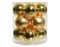 Набор шаров стеклянных d8cм эмаль/матовый, светло-золотой - фото 81116