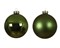 Набор шаров стеклянных d10cм эмаль/матовый, зеленая омела - фото 81120
