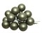 Гроздь стеклянных шаров на проволоке d2.5cм, 12шт по 12 шариков 144шт в уп., цвет: матовый зеленый м - фото 81167