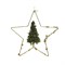 Звезда подвесная  d 30-H 6 см, железный блеск зеленый/золотой - фото 81408