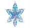 Ёлочное украшение Снежинка Пластик Разноцветный 60cm - фото 82003