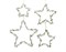 Набор железных звезд с блестками цвет эвкалипт - фото 83274